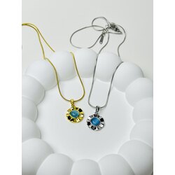 Opal taşlı güneş kolye *
