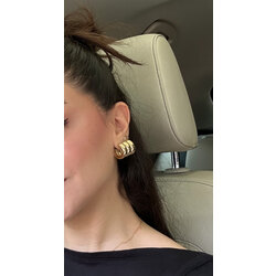 Üçlü görünümlü ithal seri küpe *