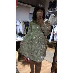 Gold Payet Elbise 