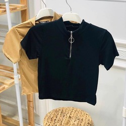 Fermuarlı t shirt