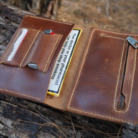 El Yapımı Deri Tütün ve EDC Düzenleyici – Kamp, Bushcraft  ve EDC İçin Rulo Deri Çanta