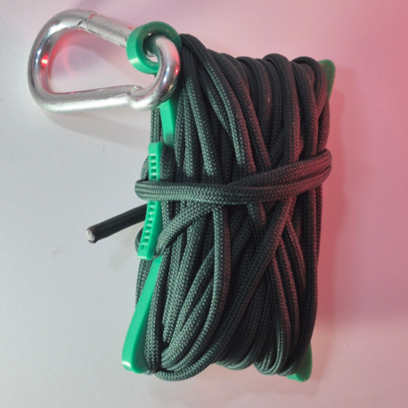 Yeşil Paracord 550 10mt Tekrar Kullanılabilir Makaralı