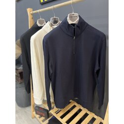 Lacivert Oversize Yarım Fermuarlı