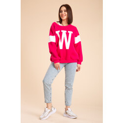 W baskılı sweat 