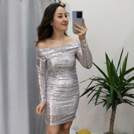 Madonna Yaka Payet Model Elbise