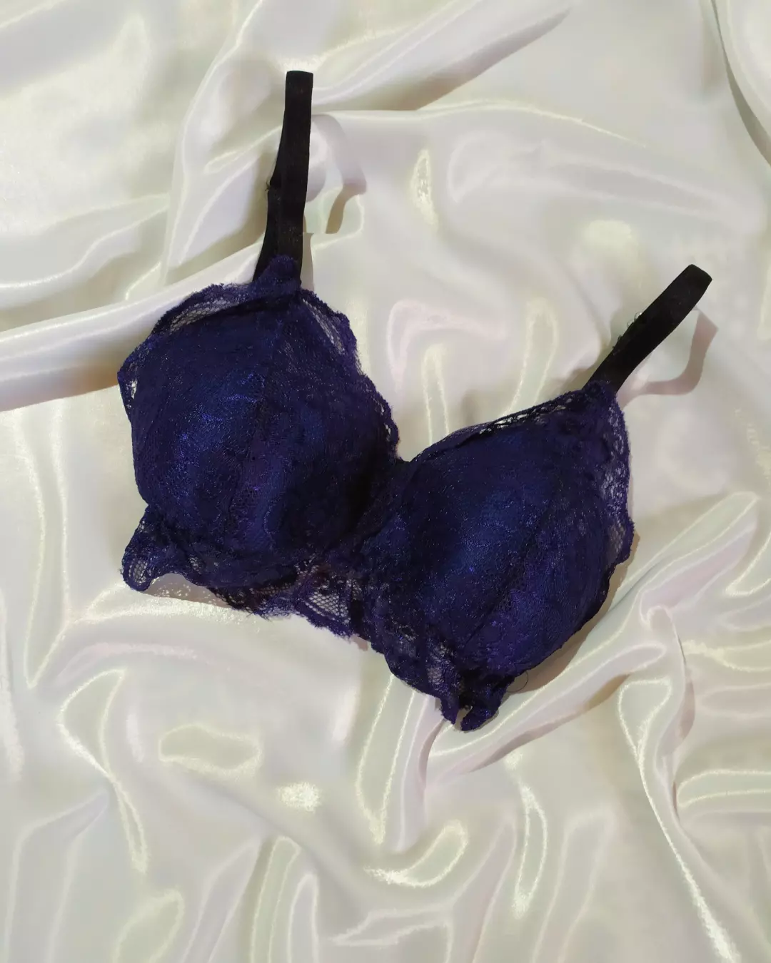Lacivert Balensiz Dantelli Bralet
