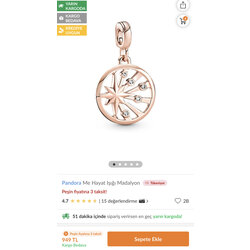 Hayat ışığı madalyon charm