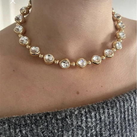Işıl ışıl choker gold kolye