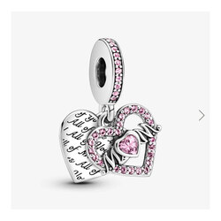 Kalp ve anne sallantılı pandor charm