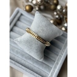 Zincirli gold kelepçe bileklik