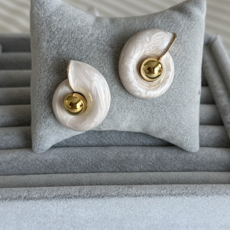 Mng model salyangoz gold küpe