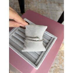 Su yolu taşlı gümüş renk yılan bileklik