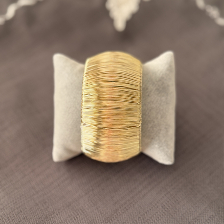 Gold renk tel görünümlü bombeli bileklik