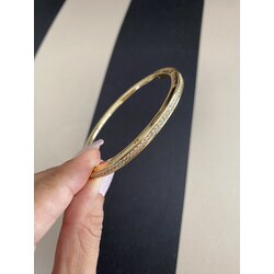 Altın renk taşlı pandora tasma bileklik