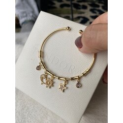 Mini gold charmlı şans bilekliği