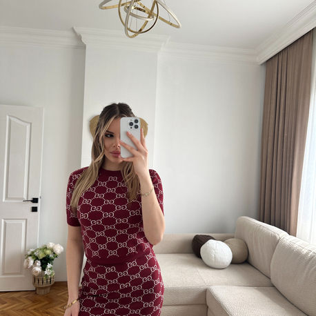 Gucci Etekli triko Takım Bordo