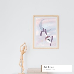 Elifust Yoga, Yoga Pose,Space,Digital Art,Minimal Art,Aesthetic,Yogi, Minimal Yoga Illustration,Bohe