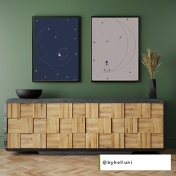 Yoga, Yoga Pose,Space,Digital Art,Minimal Art,Aesthetic,Yogi, Minimal Yoga Illustration,Bohemian,Moo