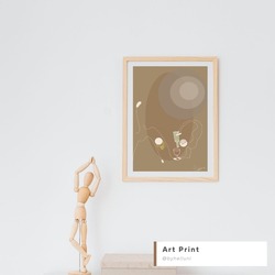 Yoga, Yoga Pose,Space,Digital Art,Minimal Art,Aesthetic,Yogi, Minimal Yoga Illustration,Bohemian,Bes
