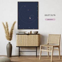 Yoga, Yoga Pose,Space,Digital Art,Minimal Art,Aesthetic,Yogi, Minimal Yoga Illustration,Bohemian,Moo