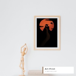 Yoga Pose,Kakasana,Elements,Animal Archetypes,Crow,Sky,Night,Digital Art,Minimal Art,Aesthetic