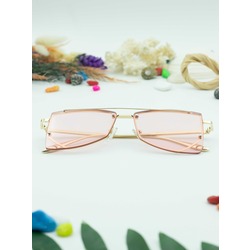 Rimless Çerçevesiz Metal Kadın Güneş Gözlüğü / Pink