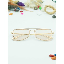 Rimless Çerçevesiz Metal Kadın Güneş Gözlüğü / Transparan