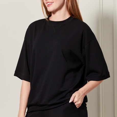 BASİC OVERSİZE KISA KOLLU T-SHIRT 