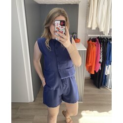 Yelek şort lacivert takım