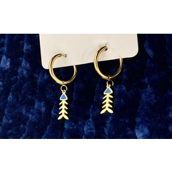 Gold İskelet Küpe