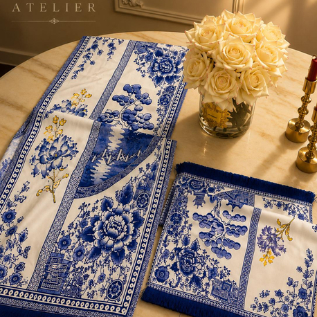 Fırın örtüsü+runner kombin set