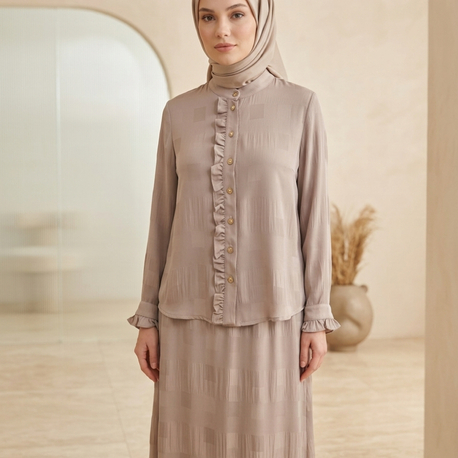 Bürümcük Etekli Takım Bej / 27246