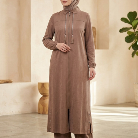 Uzun Tunik Takım Moka / 56226