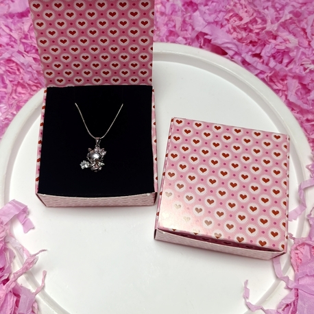 Hello kitty zirkon taşlı çelik kolye