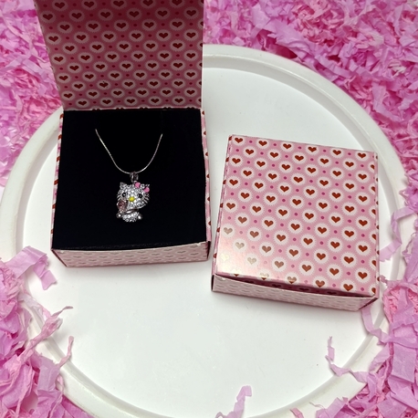 Hello kitty zirkon taşlı çelik kolye