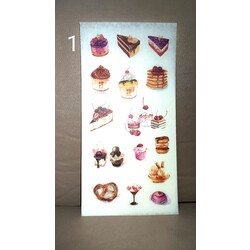 tatlı temalı şeffaf sticker (seçiniz )