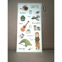 kamp tarzı şeffaf sticker ( seçiniz)