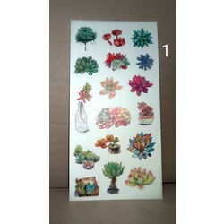çiçek temalı şeffaf sticker ( seçiniz )