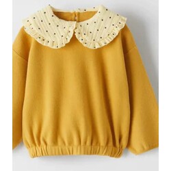 Puantiye Bebe Yaka Sweatshirt 