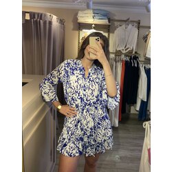 mavi beyaz mini elbise