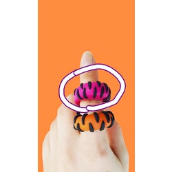 Fushia zebra ring