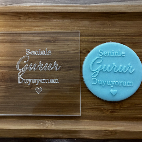 26461 Seninle gurur  duyuyorum yazılı plakası 