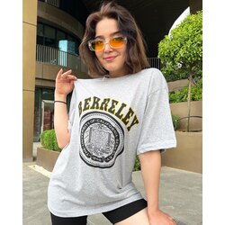 OVERSİZE BASKILI KADIN T-SHIRT