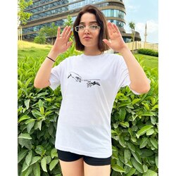 OVERSİZE BASKILI KADIN T-SHIRT