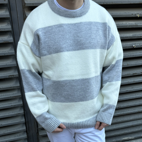 ÇİZGİLİ OVERSIZE KAZAK