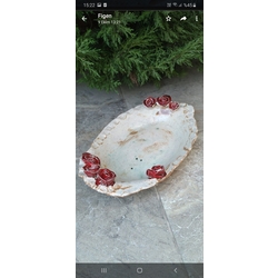 güllü oval tabak