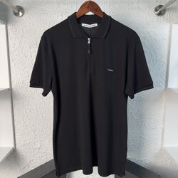 Ck Premium Yaka Fermuarlı Polo Yaka T-shirt