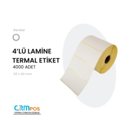 4’lü LAMİNE TERMAL ETİKET