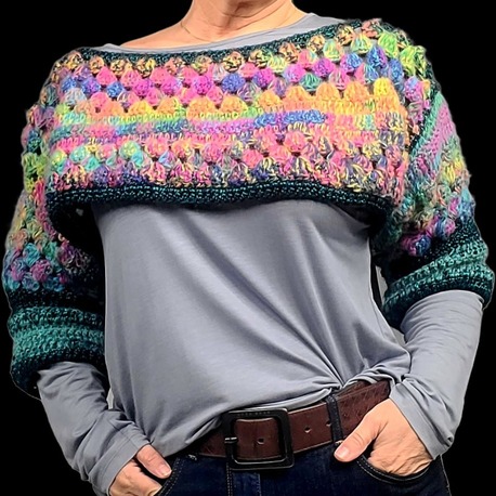 MULTI COLOR CROCHET SWEATER-SANDY