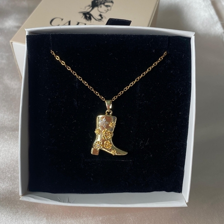 Çelik Kovboy Kolye Gold